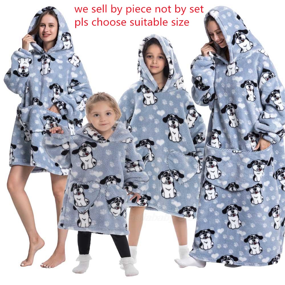 Family Hoodie Blanket for Winter Large Oversize Hoodie for Adult and Child Wearable Hooded Blanket The Clothing Company Sydney