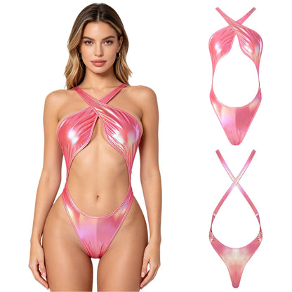Women's One-piece Swimsuit Micro Bikini Bathing Suit Beachwear Sleeveless Bodysuit Swimwear
