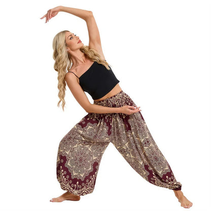 Boho Yoga Pants Women Hippie Harem Printed Dye High Waist Beach Wear The Clothing Company Sydney