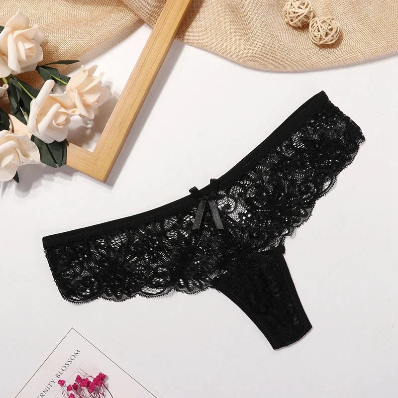 Lace Thong Women Low Waist Panties Transparent Underwear Hollow Out Female Lingerie Elasticity Comfortable Underpants The Clothing Company Sydney