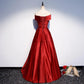 Elegant Formal Boat Neck Satin Wedding Bridesmaid Maxi Long Prom Evening Cocktail Party Summer Dresses