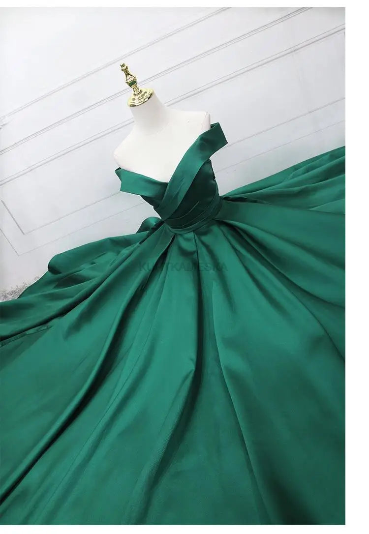 Elegant Formal Boat Neck Satin Wedding Bridesmaid Maxi Long Prom Evening Cocktail Party Summer Dresses