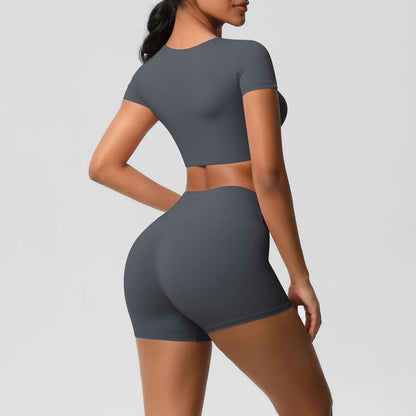 2 Piece Workout Sportswear Active Wear Sports Tank Top Bike Shorts Women Gym Bicycle Sorts Matching Set The Clothing Company Sydney