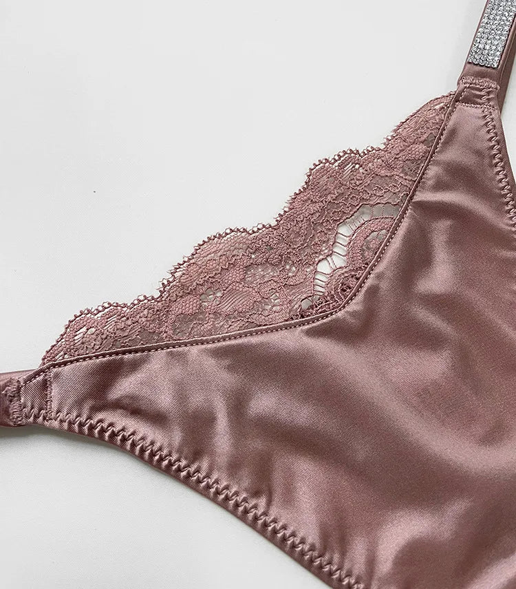 Rhinestone Lace Women Panties Seamless Underwear G String Letter Transparent Thong Female Low Rise Ladies Briefs