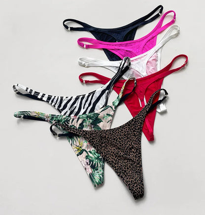 Ice Slik Low Waist G String Printed Womens Panties Sexy Briefs Thong T-back Underwear Female Lingerie The Clothing Company Sydney