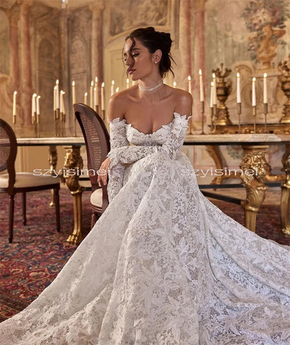 Sweetheart A Line Bridal Gowns Long Sleeve Backless Customized Bridal Wedding Dress The Clothing Company Sydney