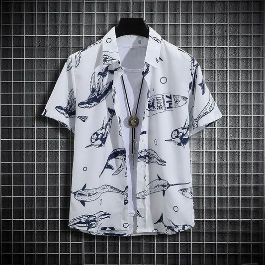Men's Tropical Short Sleeve Printed Shirt  Unisex  Casual Tops