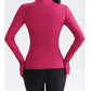 Women's Fitness Running Stretchy Tight Long Sleeve Top Sportswear Full Zip Yoga Top with Thumbholes Training Wear Jacket The Clothing Company Sydney