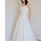 Strapless Elegant A-line Sleeveless Classic Lace Up Small Train Wedding Dress