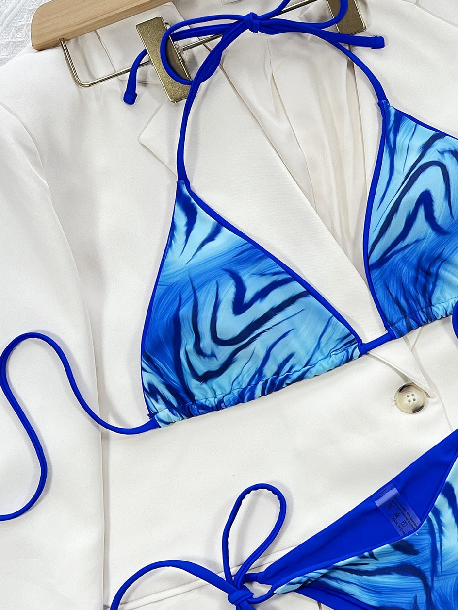 2 Piece Leopard Micro Bikini Swimsuit Swimwear Thong Bikinis Sets Brazilian Halter Beach Wear Bathing Suits The Clothing Company Sydney