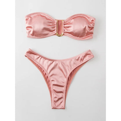 2 Piece Bandeau Strapless Bikini Swimsuit Swimwear Two-piece Bikini set Padded Bather Bathing Suit The Clothing Company Sydney