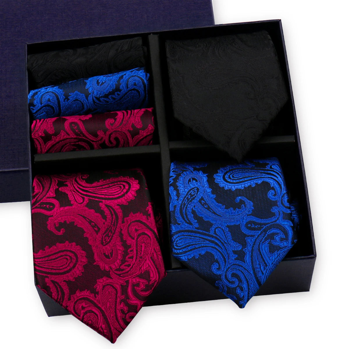 Luxury Men's Tie Sets In Gift Box Paisley Striped Necktie Handkerchief For Men Wedding Formal Clothing Accessories Set The Clothing Company Sydney