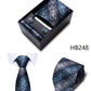 4 Piece Tie Handkerchief Cufflink Set For Men Necktie Holiday Gift Box Blue Gold Suit Accessories Slim Wedding Set The Clothing Company Sydney