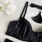 5 Piece Satin Lingerie Underwear Lace Seamless Intimate Skirt Bra And Briefs Outfit Set