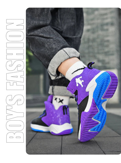 Kids Children‘s Basketball Shoes Non-slip Breathable Basketball Training Sneakers Lace-up Boys Girls Basketball Boots Athletic Shoes The Clothing Company Sydney