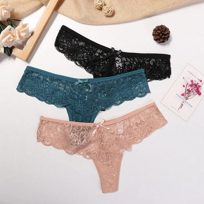 Lace Thong Women Low Waist Panties Transparent Underwear Hollow Out Female Lingerie Elasticity Comfortable Underpants The Clothing Company Sydney