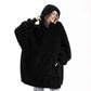 Winter Hooded Sweater Blanket Women's Oversized Fleece Blanket With Sleeves Large Pocket Warm Thick TV Hoodie Robe The Clothing Company Sydney