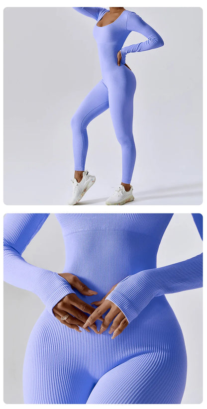 Women's tracksuit Yoga Set Yoga Jumpsuits One Piece Workout Long Sleeve Rompers Sportswear Gym Set Workout Clothes The Clothing Company Sydney