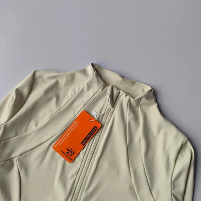 Women Sports Jacket Zip Fitness Yoga Shirt Workout Running Coats Warm Gym Long Sleeve Top Cardigan Slim Tight Jacket Activewear The Clothing Company Sydney