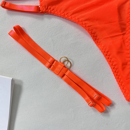 5-Piece Costume Hollow Underwear Sensual Open Bra Outfits Lingerie Set - The Clothing Company Sydney