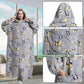 Super Long Hoodie Blanket Flannel Blanket with Sleeves Winter Hooded Sweatshirt  Pullover Giant Oversized Blanket The Clothing Company Sydney