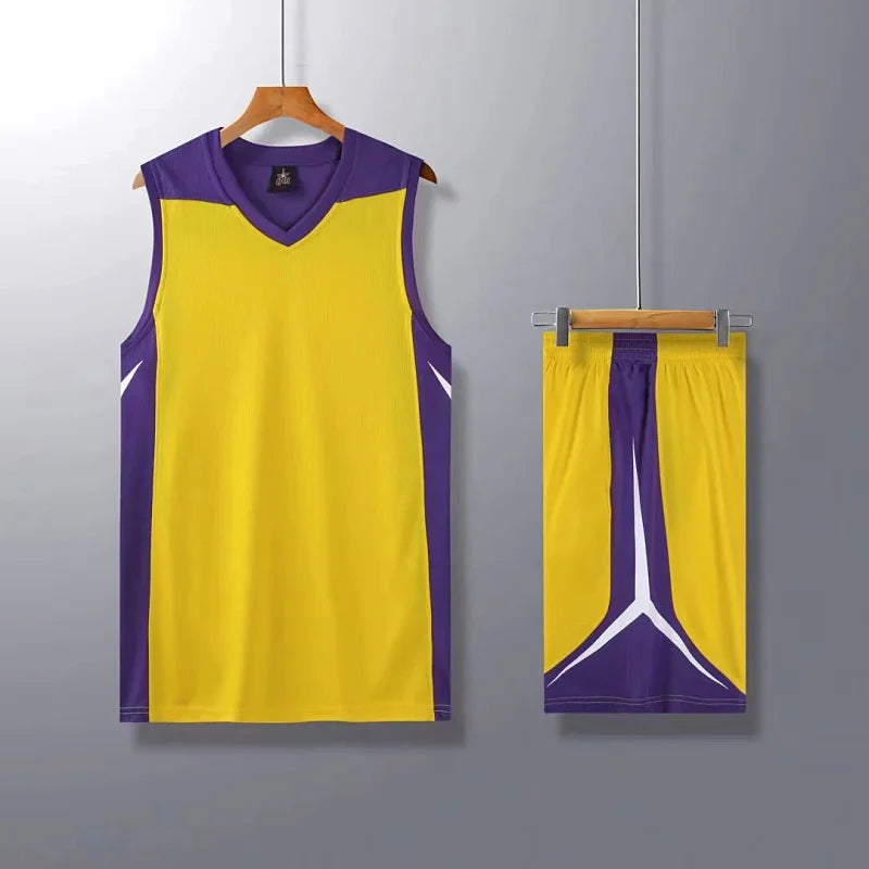 2 Piece Sportswear Basketball Jersey Shorts Set Blank custom Men Women Kids Basketball Uniforms