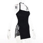 Split Mini Dress Summer Halter Backless Sleeveless Bodycon Short Dress The Clothing Company Sydney