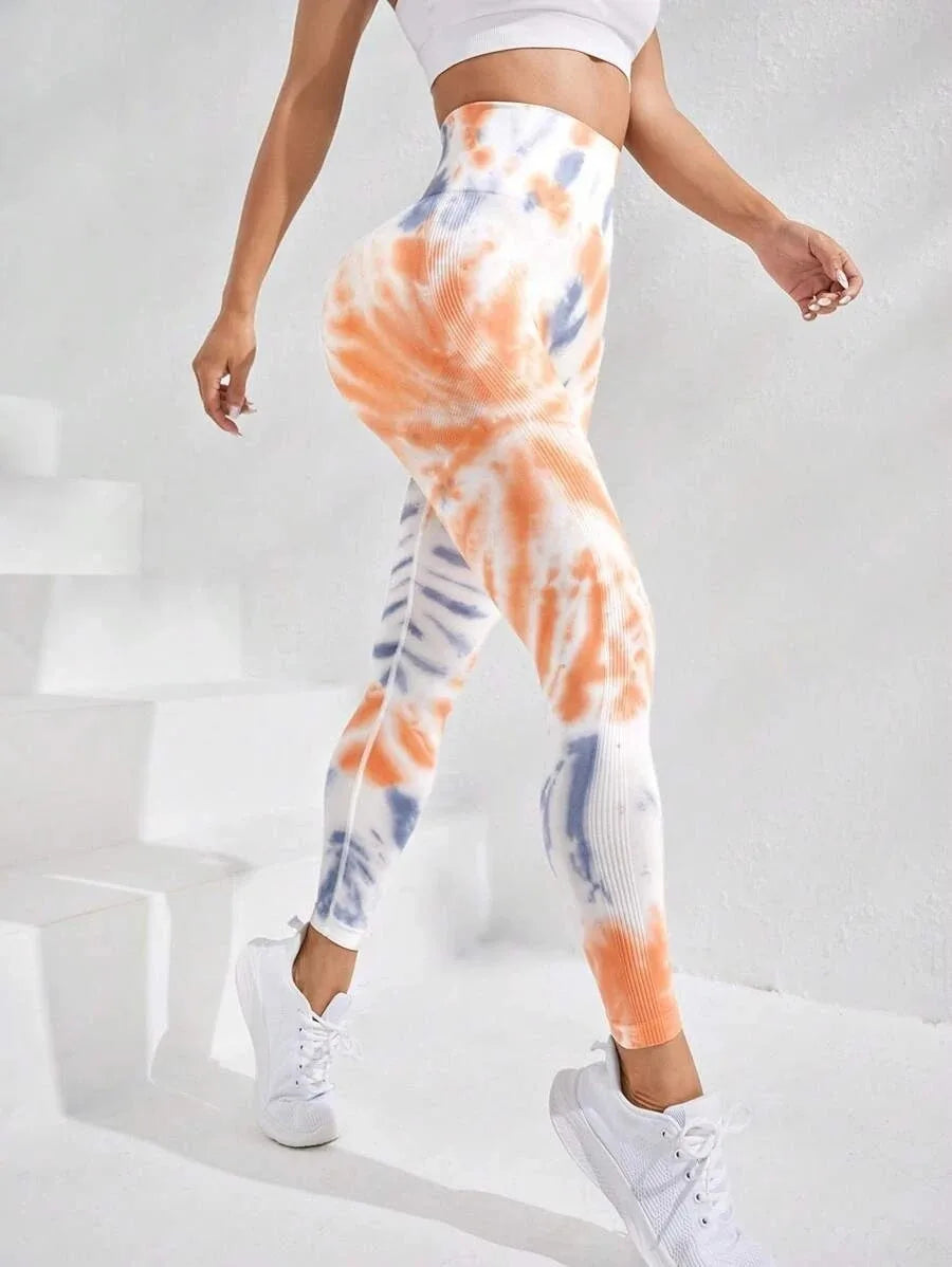 3D Print Tie Dye Sports Women Seamless High Waist Fitness Push Up Leggings Gym Clothing Workout Tights Pants The Clothing Company Sydney