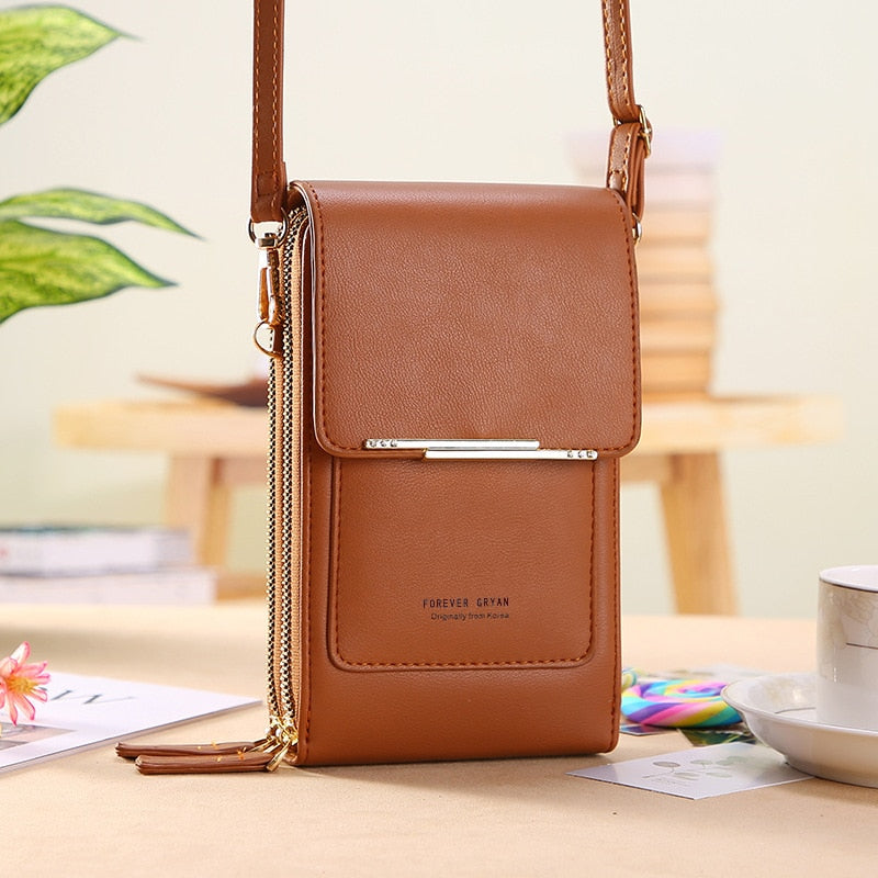 Ladies Handbags Female Pu Leather Shoulder Bags Touch Screen Phone Purse Crossbody Bag Large Capacity Hand Bag The Clothing Company Sydney