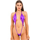 One-piece Micro Monokini Swimsuit Bikinis Swimwear Shiny Halter Lace-Up Bodysuits Backless Teddies Bodysuit Nightwear The Clothing Company Sydney