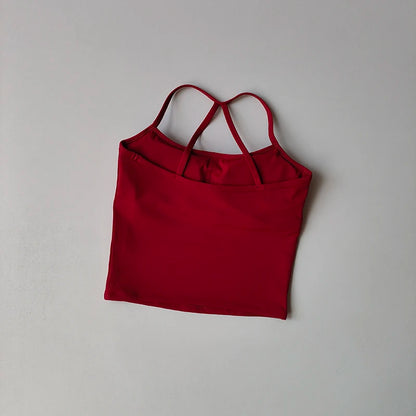 2 Piece Yoga Gym Set Halter Top Set Yoga High Waist Shorts Backless Tights Bra Vest Seamless Stretch Ribbed Shorts Set