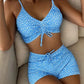 2 Piece High Waist Bikini Swimsuit Women Push Up Bikini Floral Swimsuit Print Swimwear Swim Trunks Bathing Suit