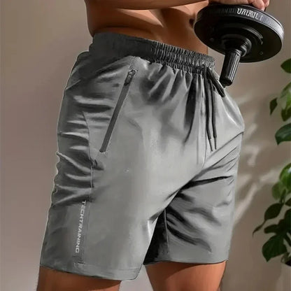 Summer Gym Sport Running Squat Fitness Workout Short Pants Breathable Quick-drying Drawstring Mens Shorts