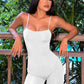 Spaghetti Strap Jumpsuit Tight Fitting Women's Summer Jumpsuit Playsuit Bodycon Short White Black Shorts Romper The Clothing Company Sydney