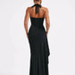 Deep V Neck Thigh High Split Maxi Halter Sleeveless Backless Bodycon Club Party Long Dress The Clothing Company Sydney