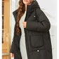 Hooded Parkas Women's Plus Size Casual Hooded Pocket Women Down Jacket Coat Outwear