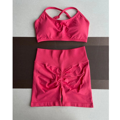 Solid Seamless Half Pants Women Soft  Fitness Outfits Yoga Gym Running Bike Wear Bicycle Skorts The Clothing Company Sydney