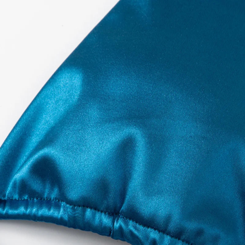 2 Piece Halter Brazilian Metallic Satin Swimwear Swimsuit Two-piece Bikini Set High Cut Bathing Suit Swim Beachwear