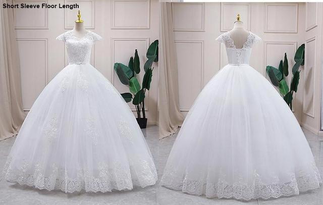 Luxury Full Sleeve V-neck Bride Dress With Train Ball Gown Princess Classic Wedding Gowns Wedding Dress The Clothing Company Sydney