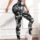 Women's 3D Print Tie Dye Sports Seamless High Waist Fitness Push Up Leggings Gym Clothing Workout Tights Pants