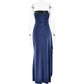 Off Shoulder Elegant High Rise Split Maxi Club Outfits Strapless Evening Gown Dress The Clothing Company Sydney