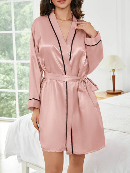 Womens Summer Thin Home Sleepwear Casual Bathrobe Fashion Nightwear Short Robe The Clothing Company Sydney