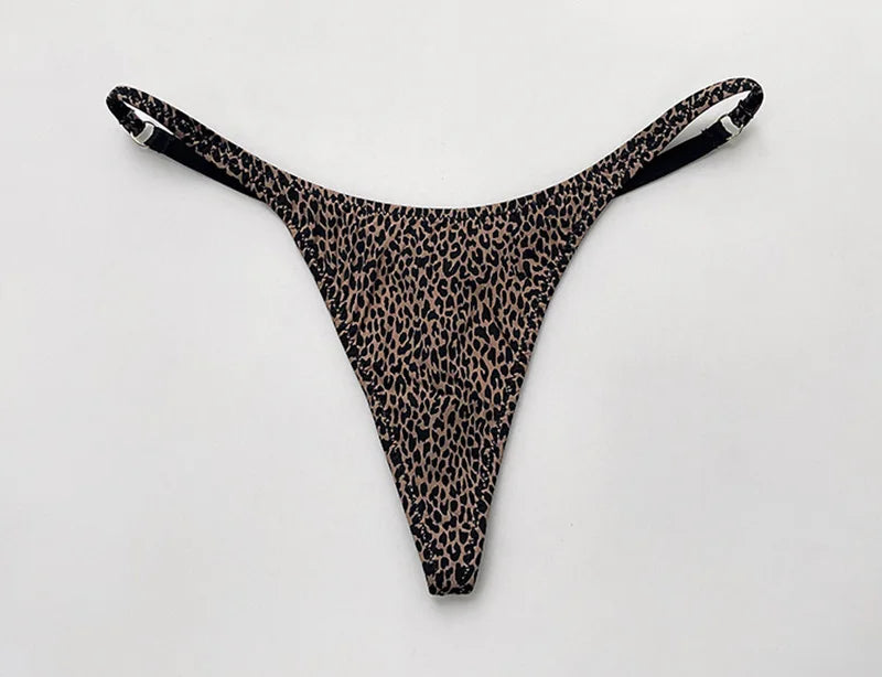 5 Pack Ice Silk Low Waist G String Leopard Flower Panties Briefs Thong T-back Underwear Lingerie