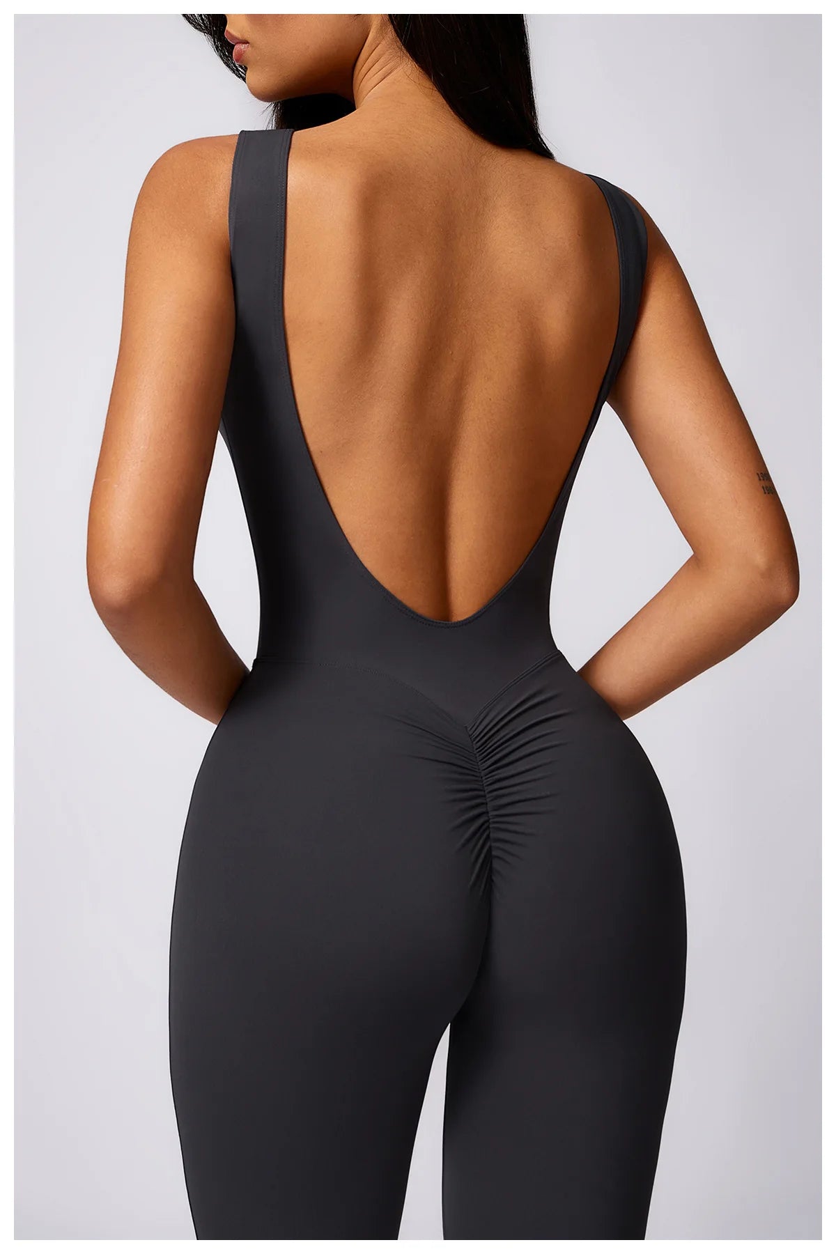 Women's V Back Jumpsuit Gym Set Sports Jumpsuit Training Yoga Suit Fitness Rompers Stretch Workout Bodysuits Sportswear