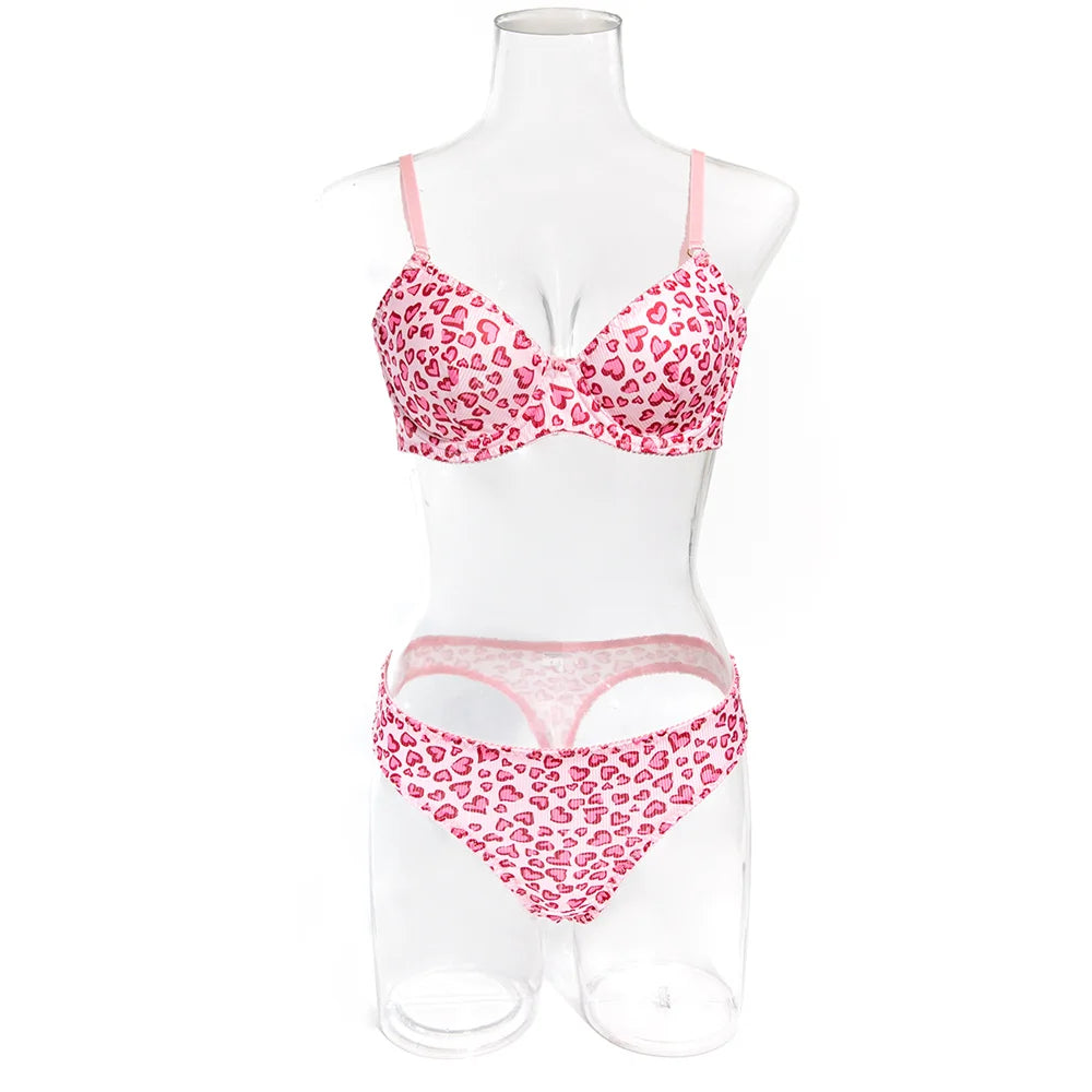 Knitted Lingerie 2 Piece Set Fashion Flower Printing Push Up Bras And Panties Suits Outfits The Clothing Company Sydney