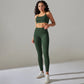 Seamless Ribbed Women's Sportswear Two Piece Yoga Set High Waist Gym Leggings Crop Top Fitness Sports Suits Acid Wash Activewear The Clothing Company Sydney