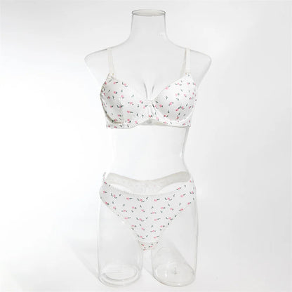 Knitted Lingerie 2 Piece Set Fashion Flower Printing Push Up Bras And Panties Suits Outfits The Clothing Company Sydney