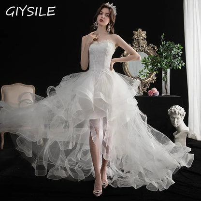 Long Back Light Wedding Dress Princess Fluffy Trailing Cake Skirt  Wedding Dress The Clothing Company Sydney
