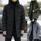 Men's Winter Warm Long Outwear Hooded Thicken Mid-length Hooded Warm Coat Puffer Jacket Fashion Parka Overcoat