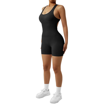Women Yoga Shorts Sleeveless Sport Romper Bodysuits Summer Yoga Playsuits Gym Fitness Outfit Jumpsuits Activewear The Clothing Company Sydney